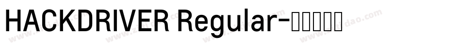 HACKDRIVER Regular字体转换